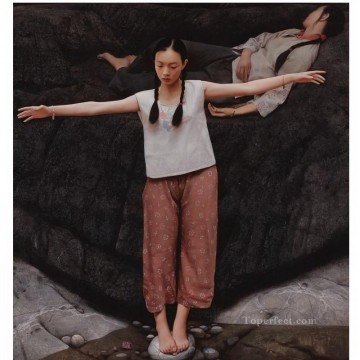 宜河の水 WYD 中国の女の子 Oil Paintings